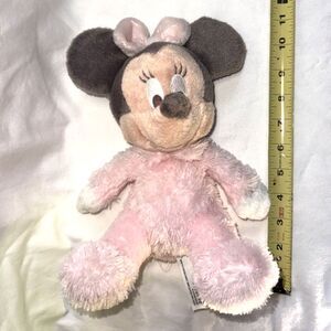 Disney Parks Baby Minnie Mouse Plush 9" Rattle Pink Soft Toy Nursery Exclusive